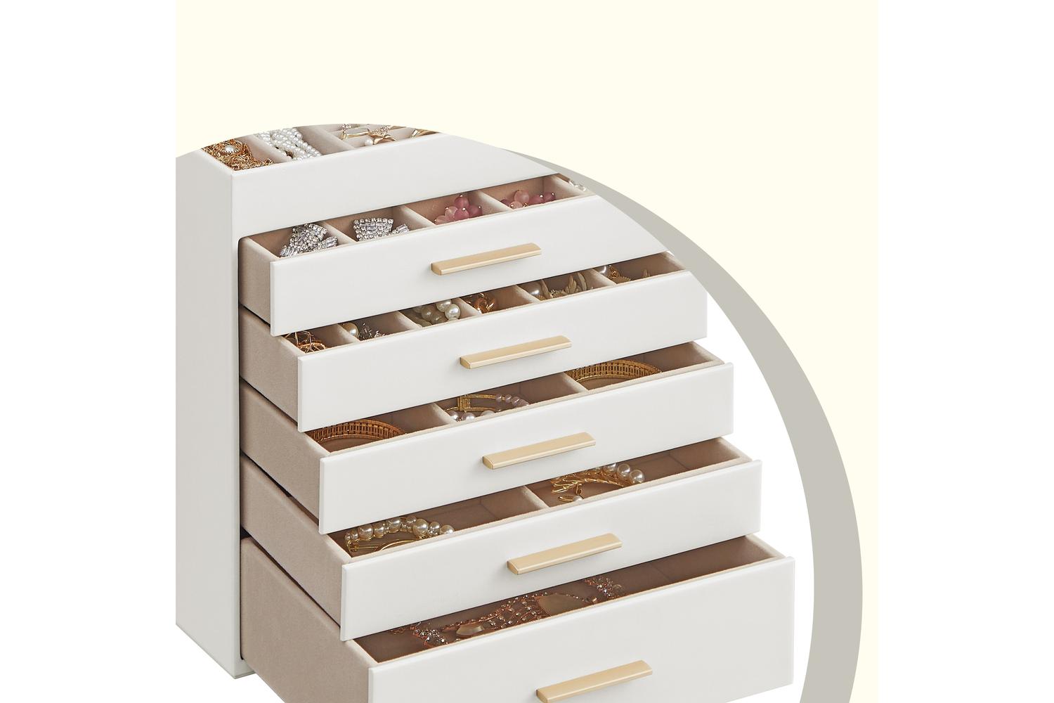 Songmics Jewelry Box | Jewelry Organizer | Pu & Mdf | 16.3 X 25.1 X 29 Cm-7