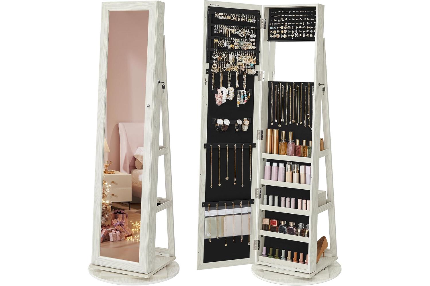 Songmics Jewelry Armoire | Jewelry Cabinet | Mdf | Full-length Mirror-7