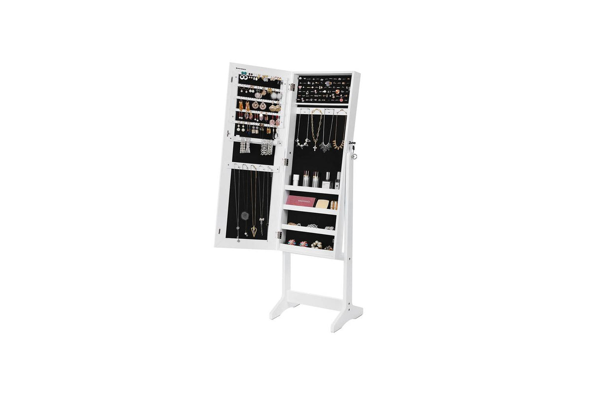 Songmics Jewelry Armoire | Jewelry Cabinet With Mirror | Mdf And Glass | 59.6 Inch-2