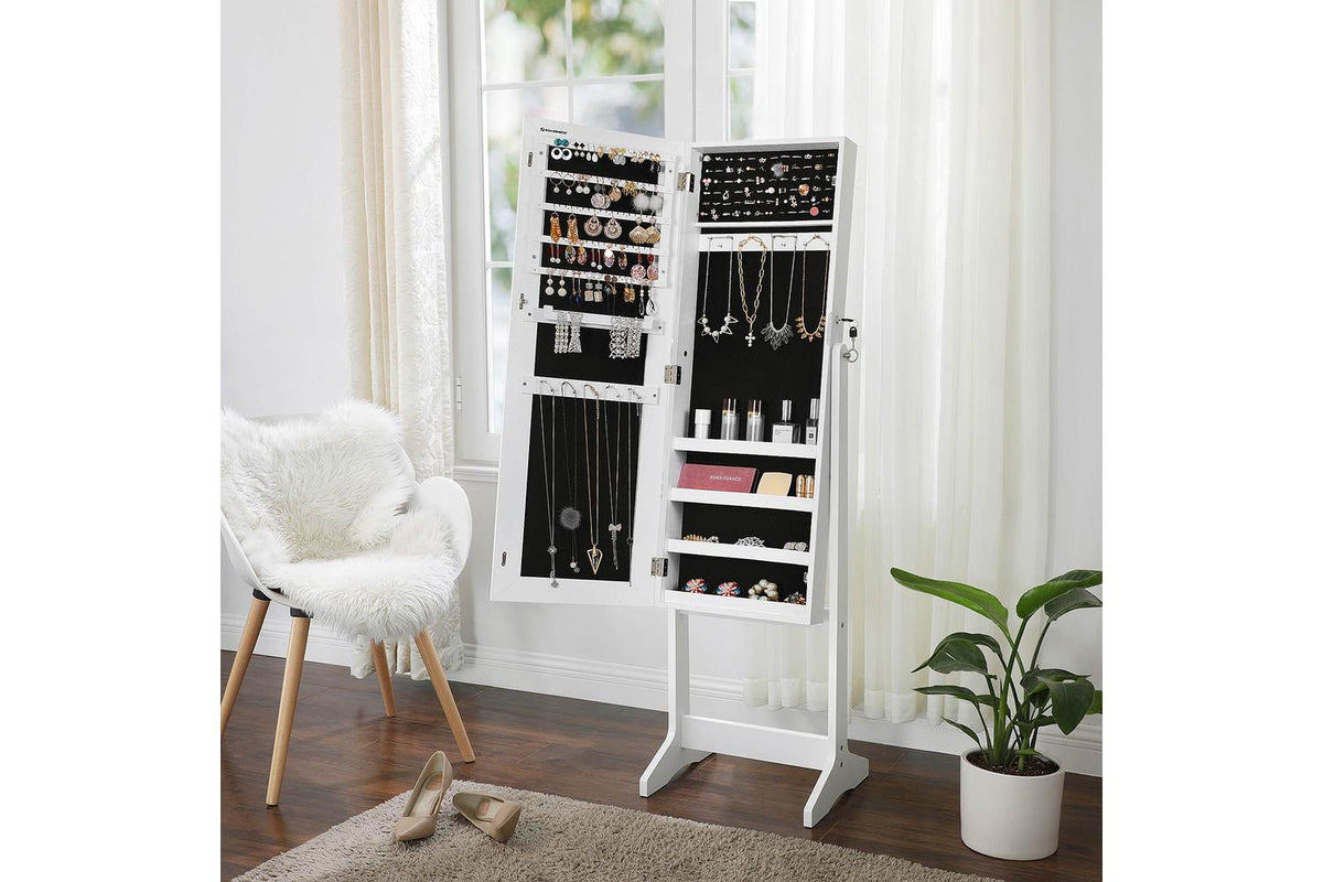Songmics Jewelry Armoire | Jewelry Cabinet With Mirror | Mdf And Glass | 59.6 Inch-3