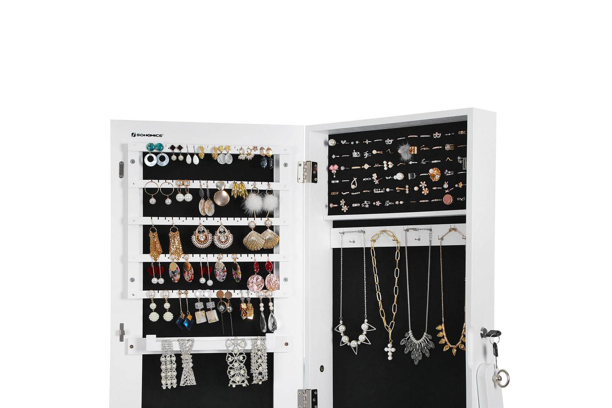 Songmics Jewelry Armoire | Jewelry Cabinet With Mirror | Mdf And Glass | 59.6 Inch-5