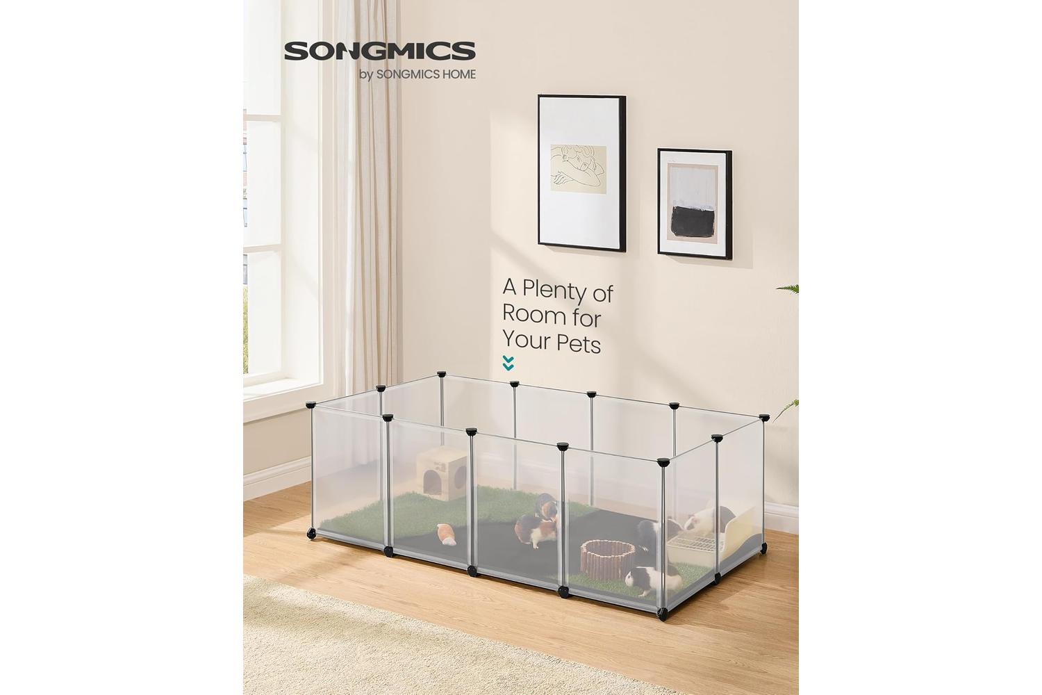 Songmics Pet Fence | Pet Enclosure | Plastic Panels | Medium-2