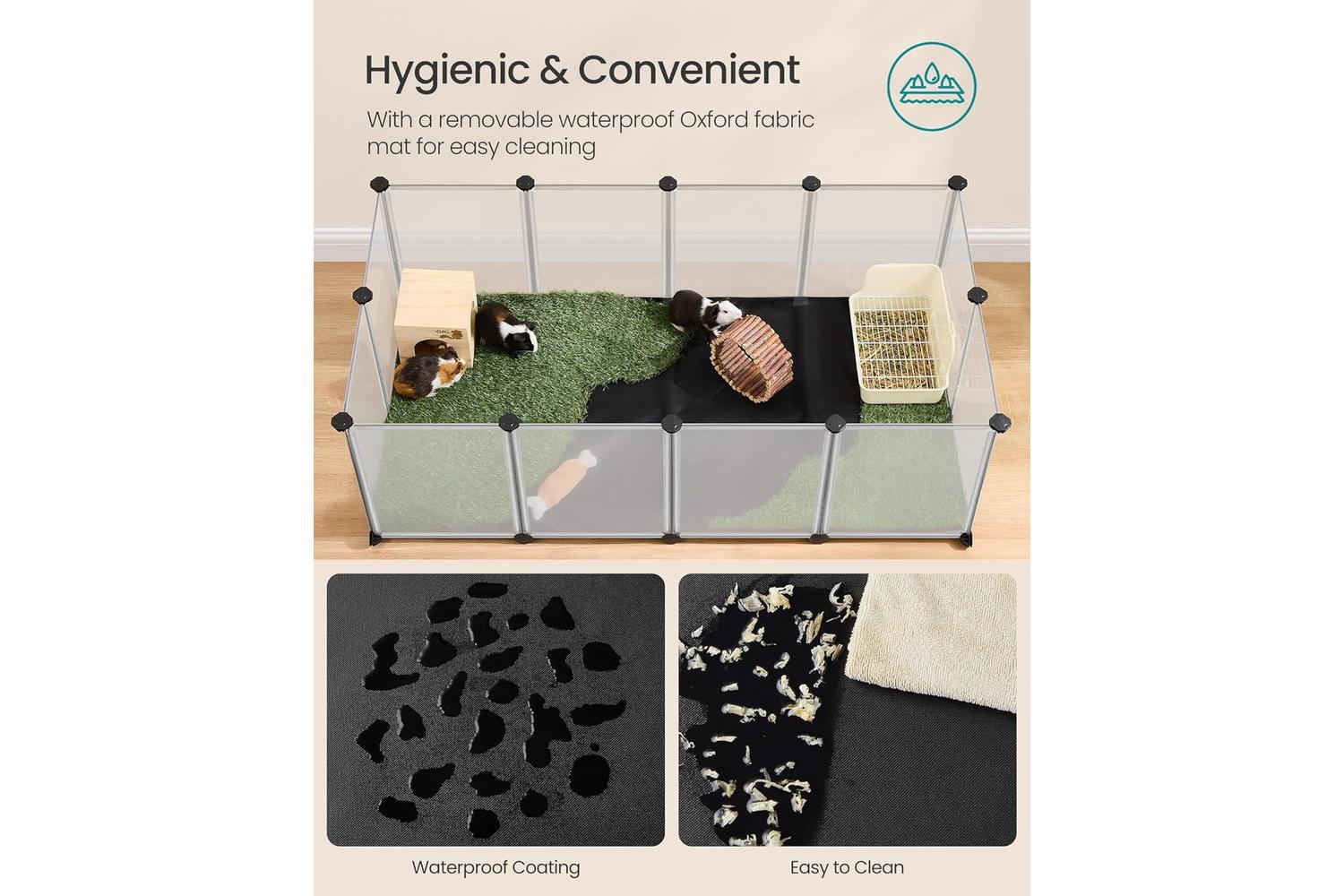 Songmics Pet Fence | Pet Enclosure | Plastic Panels | Medium-4