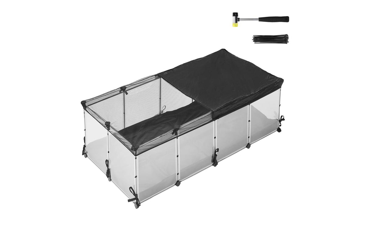 Songmics Pet Cage | Pet Playpen | Plastic, Steel, Oxford Fabric | 144 X 74 X 47 Cm