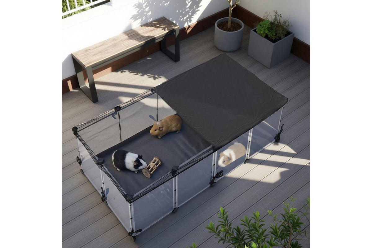 Songmics Pet Cage | Pet Playpen | Plastic, Steel, Oxford Fabric | 144 X 74 X 47 Cm-4