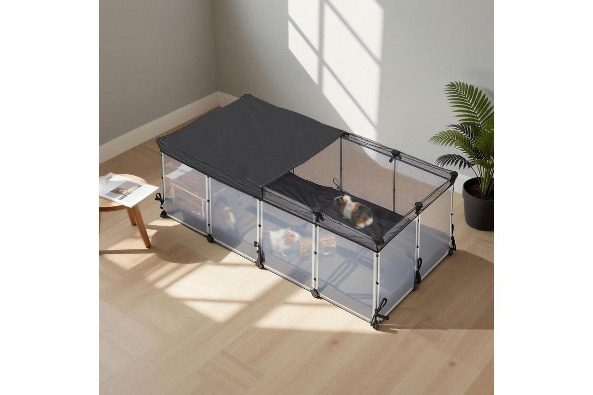 Songmics Pet Cage | Pet Playpen | Plastic, Steel, Oxford Fabric | 144 X 74 X 47 Cm-5