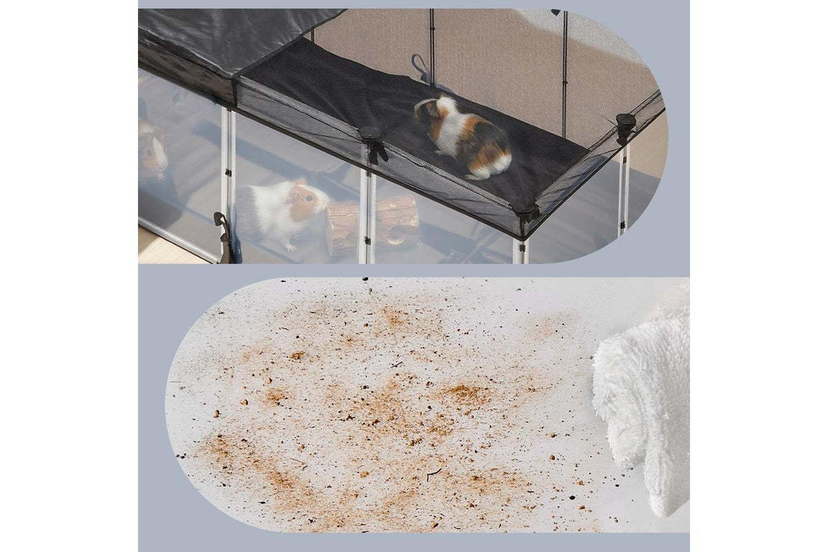 Songmics Pet Cage | Pet Playpen | Plastic, Steel, Oxford Fabric | 144 X 74 X 47 Cm-6