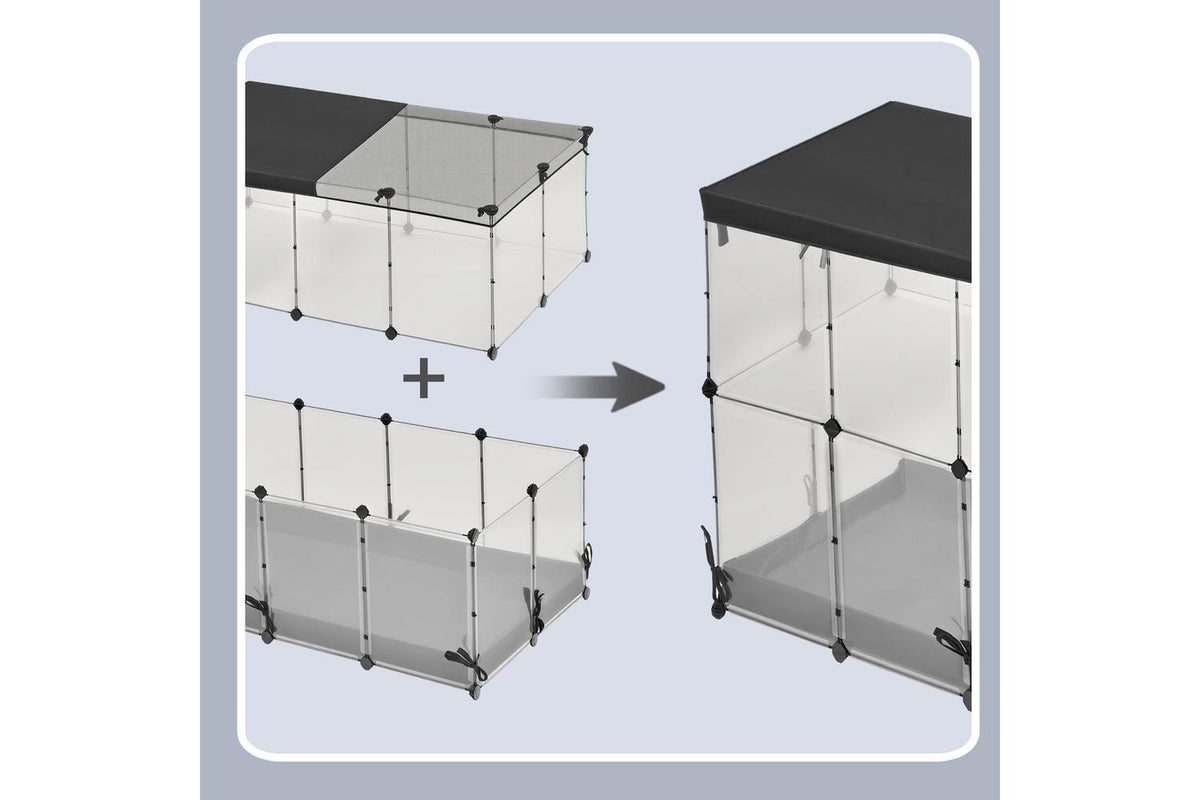 Songmics Pet Cage | Pet Playpen | Plastic, Steel, Oxford Fabric | 144 X 74 X 47 Cm-7