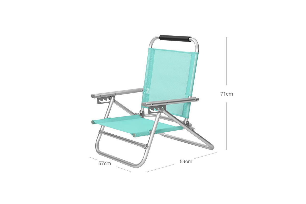 Songmics Beach Chair | Camping Chair | Aluminium Frame | 57 X 59 X 71 Cm-6