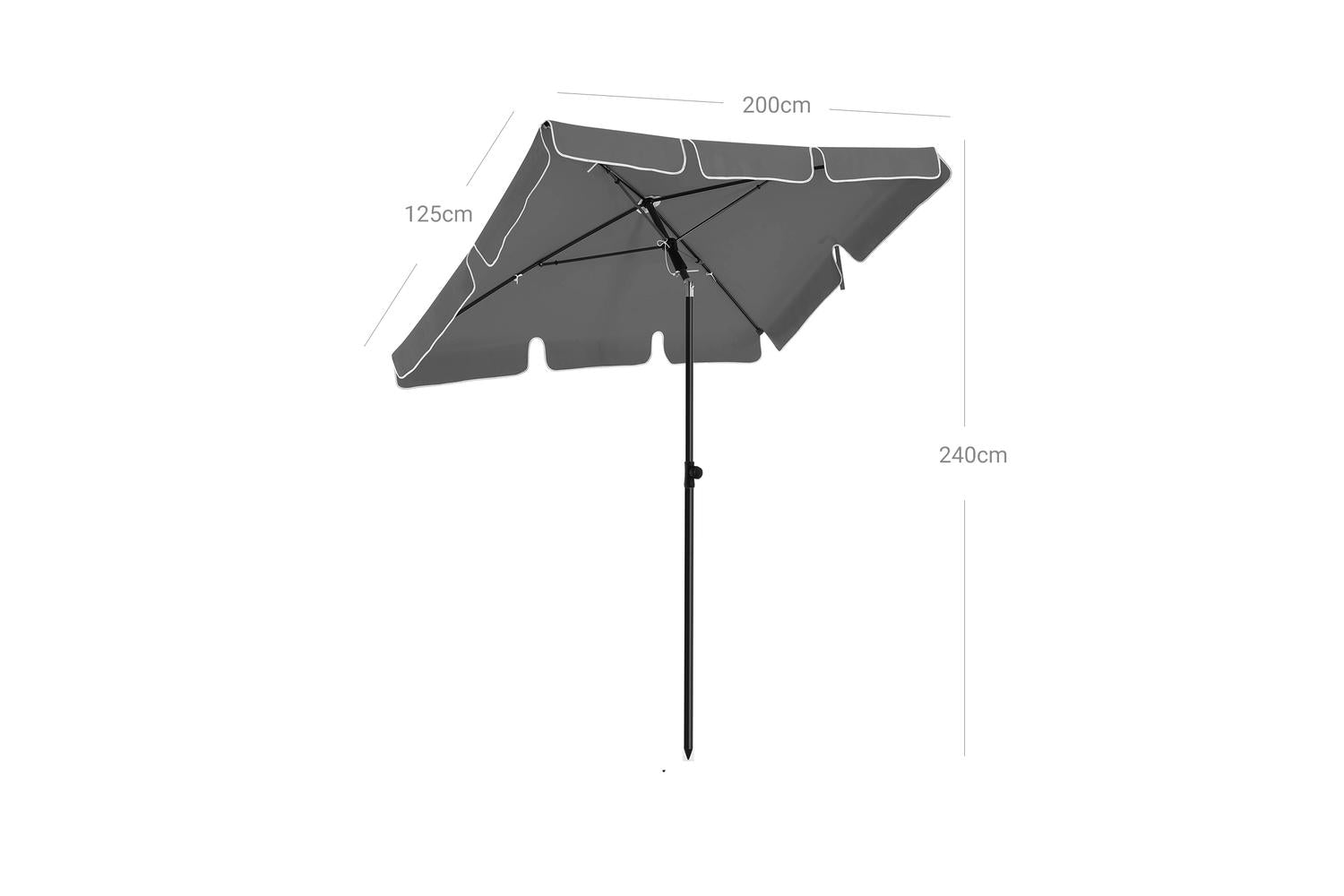 Songmics Beach Umbrella | Beach Parasol | Steel Pole | Large-6