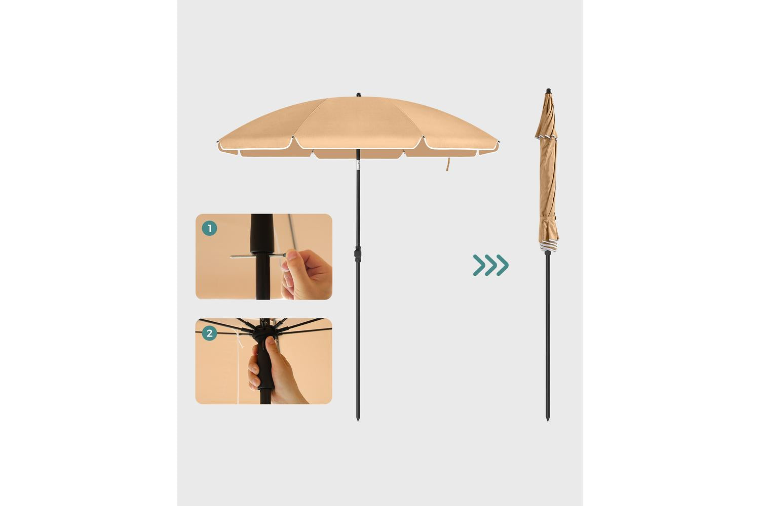 Songmics Beach Umbrella | Parasol | Polyester | 1.8 Metres-2