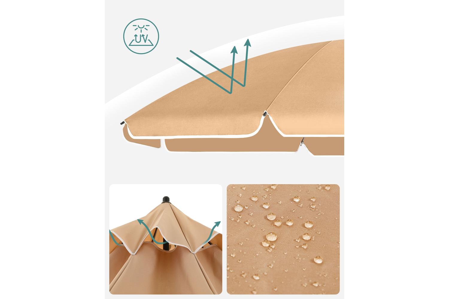 Songmics Beach Umbrella | Parasol | Polyester | 1.8 Metres-7