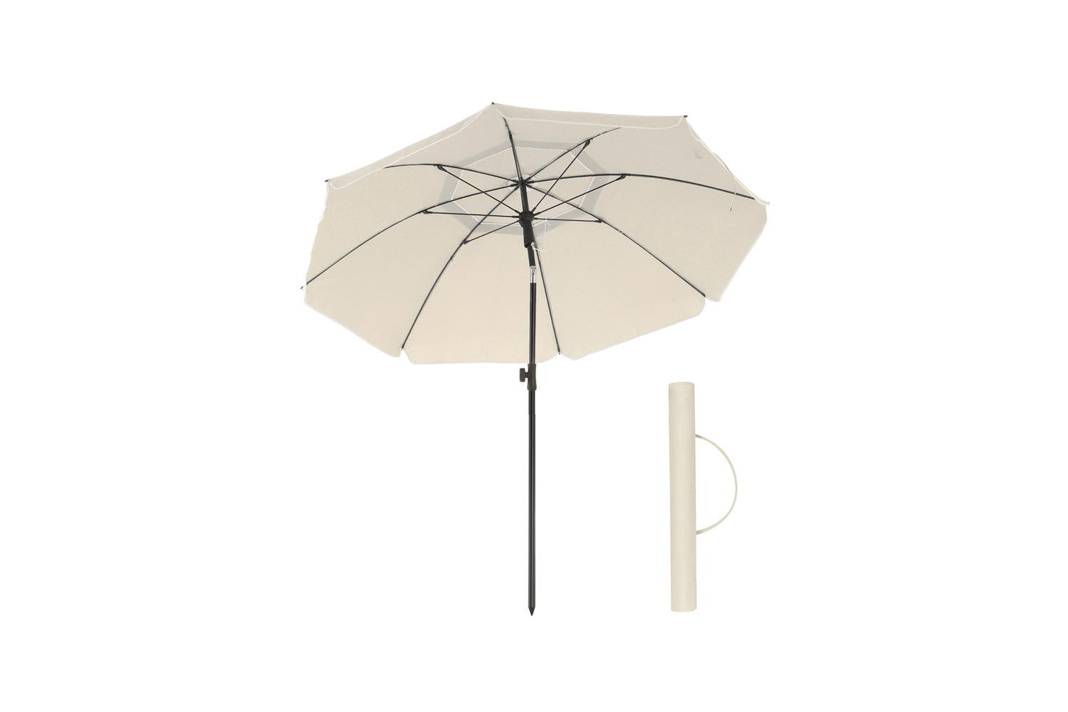 Songmics Beach Umbrella | Beach Parasol | Pa-coated Canopy | Upf 50+