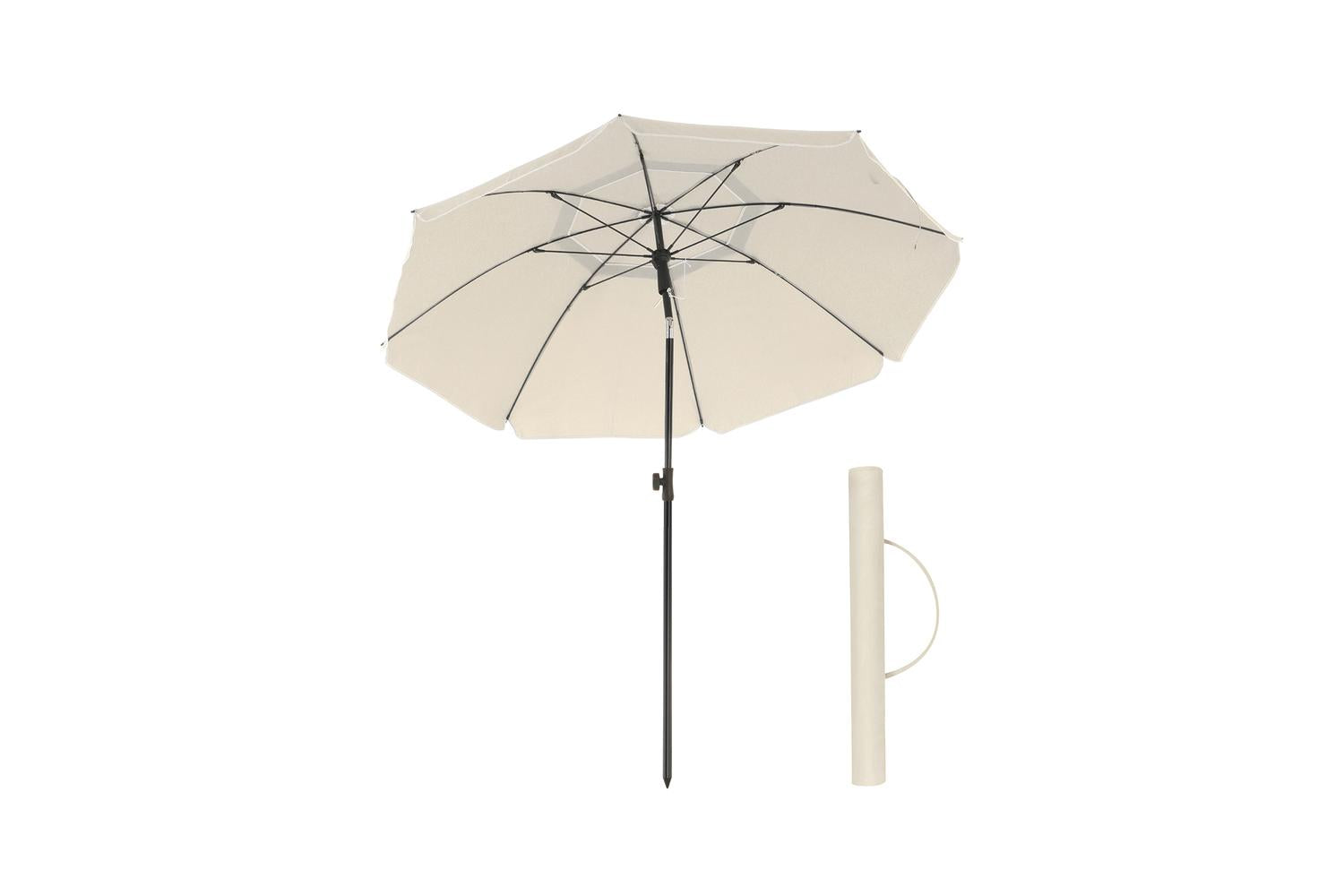 Songmics Beach Umbrella | Beach Parasol | Pa-coated Canopy | Upf 50+