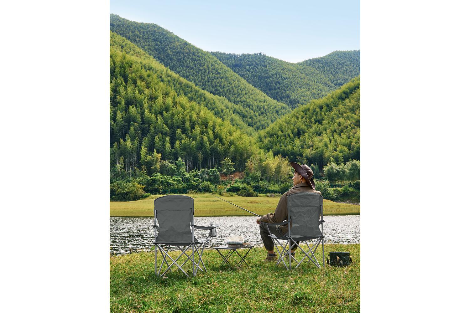 Songmics Camping Chair | Camping Chair | Steel & Oxford Fabric | Slate Grey-8