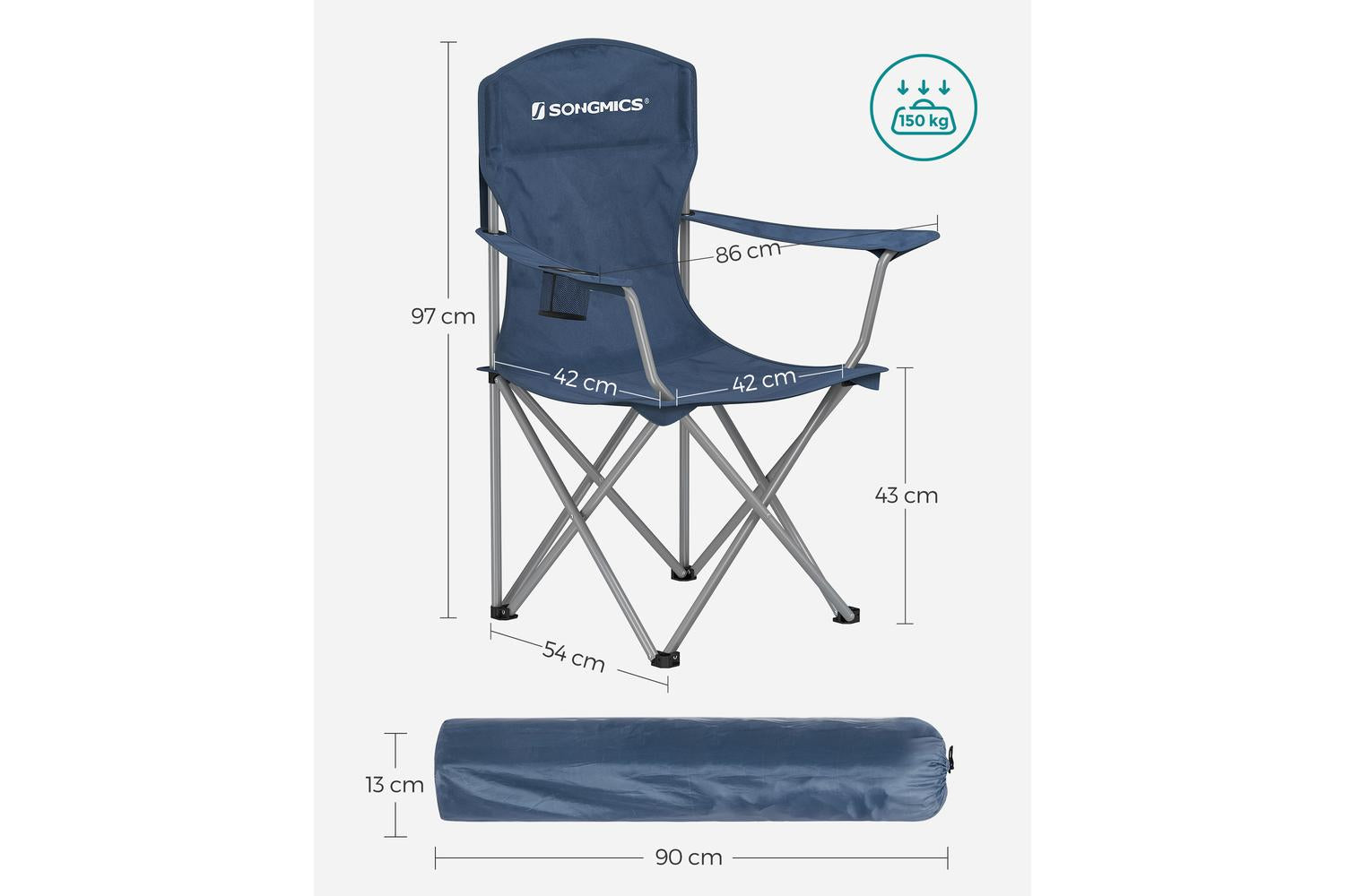 Songmics Camping Chair | Camping Chair | Steel & Oxford Fabric | Set Of 2-7