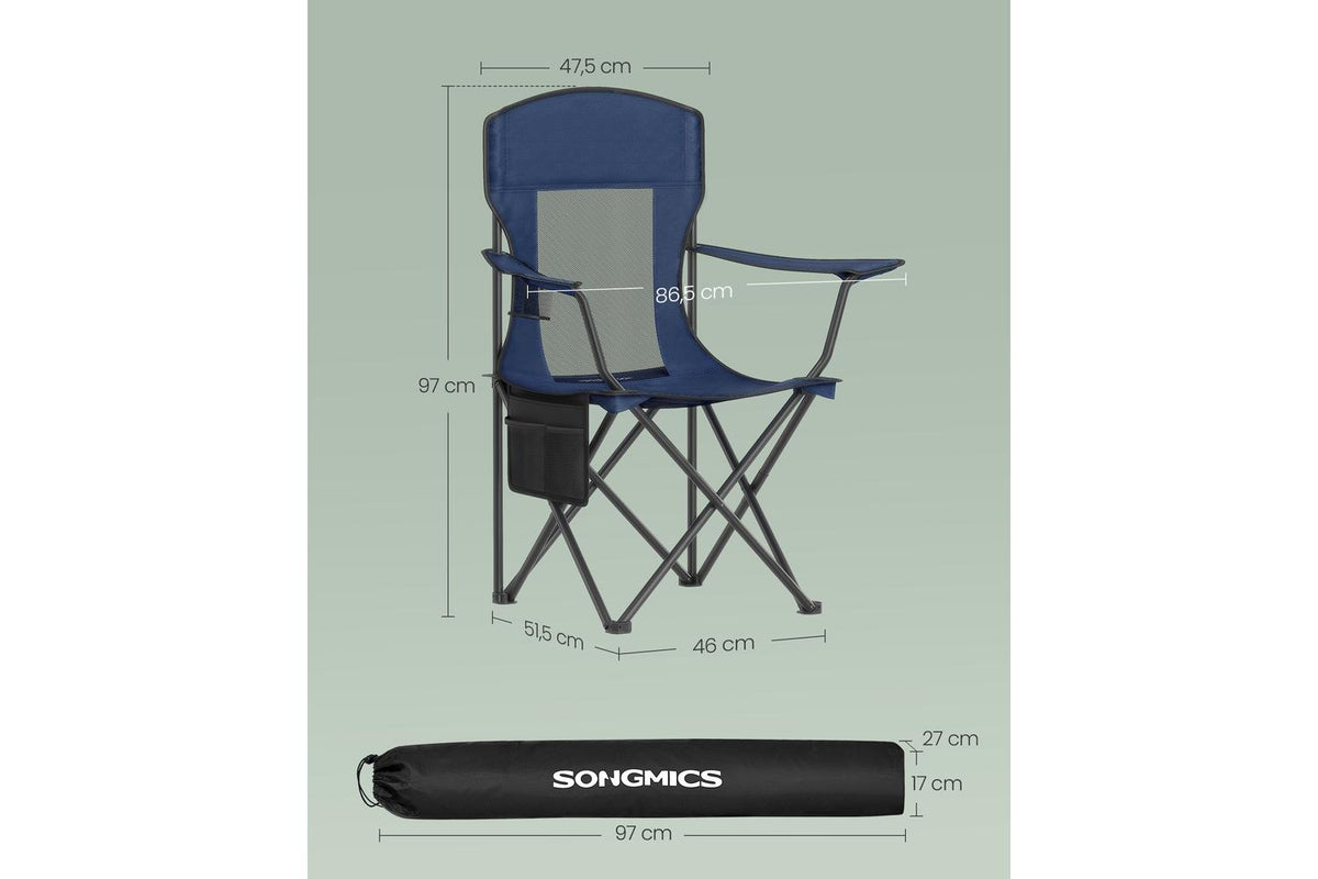 Songmics Camping Chair | Camping Chair | Oxford Fabric | 51.5 X 86.5 X 97 Cm-6