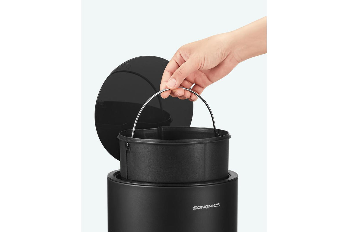 Songmics Trash Can | Rubbish Bin | Steel | 6 Litre-5