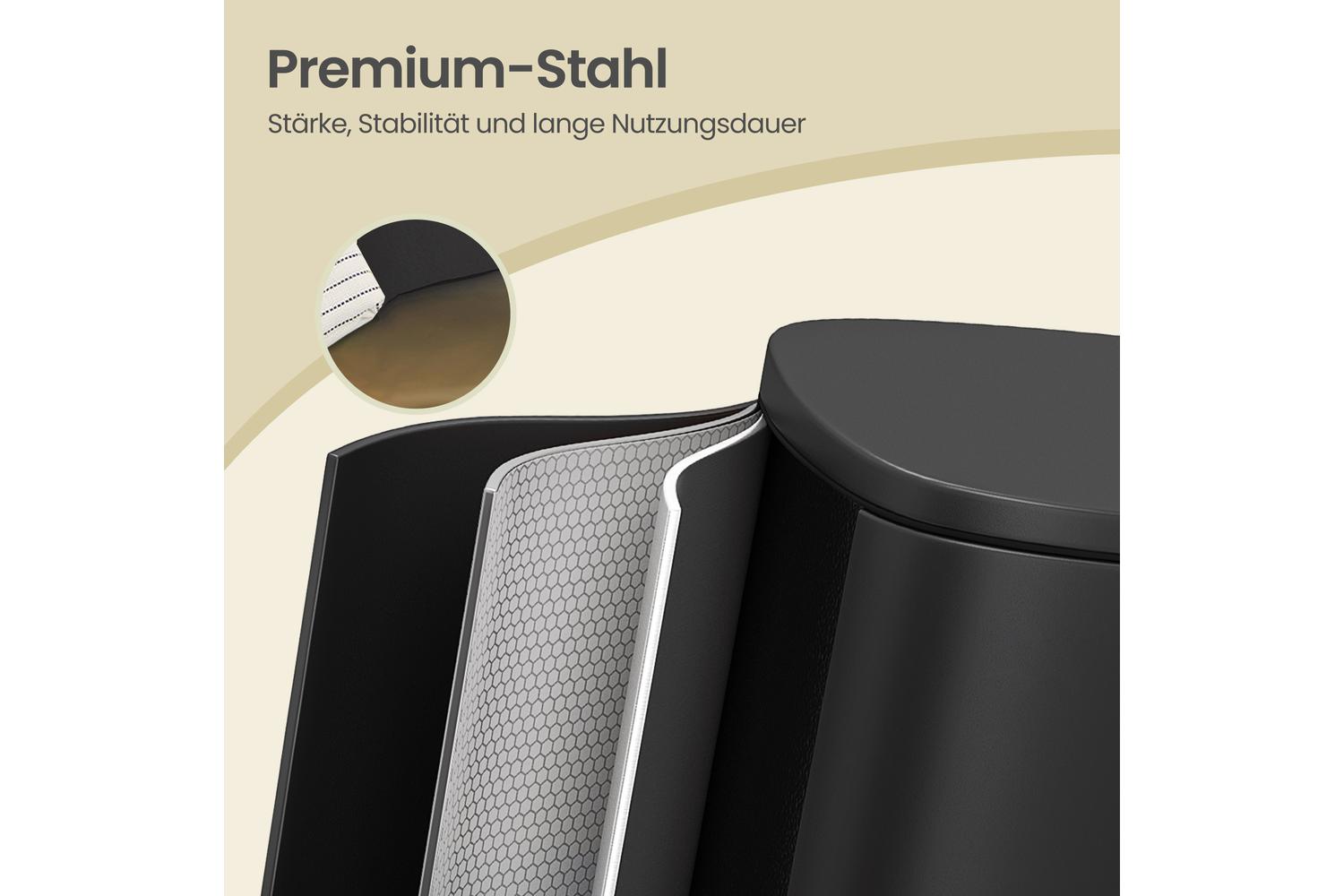 Songmics Trash Can | Rubbish Bin | Steel | 50l-7