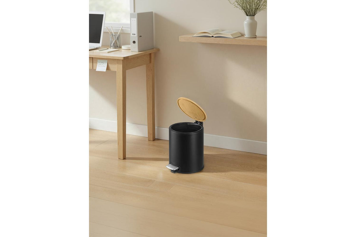 Songmics Trash Can | Rubbish Bin | Bamboo Lid | 6 Litre-5