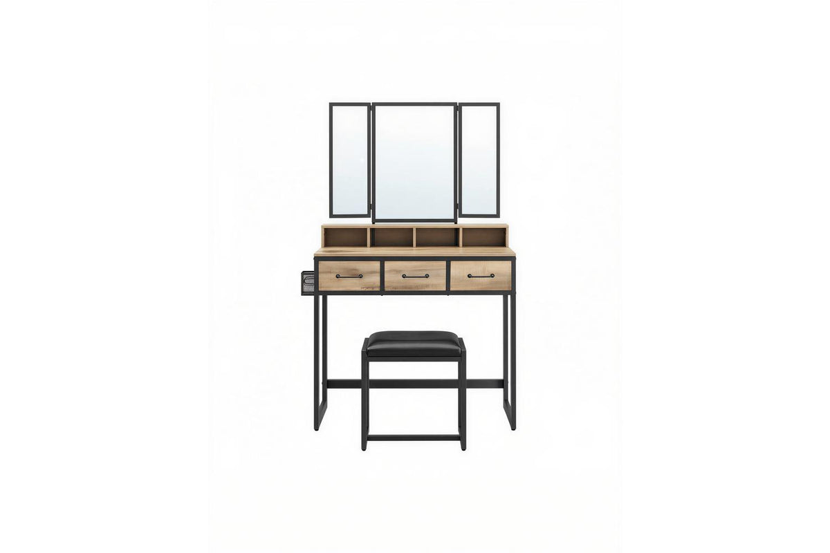 Vasagle Vanity Table | Vanity Table | Wood Chipboard And Steel | 90cm