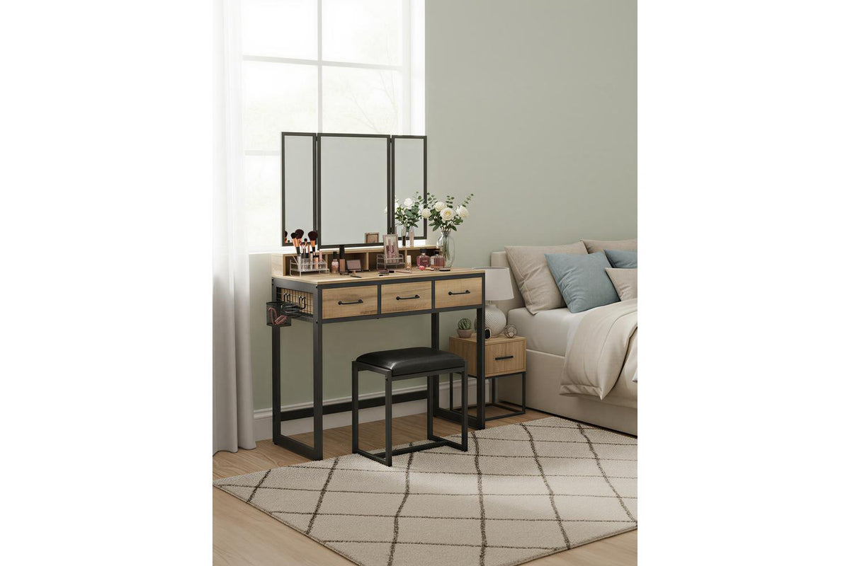 Vasagle Vanity Table | Vanity Table | Wood Chipboard And Steel | 90cm-4