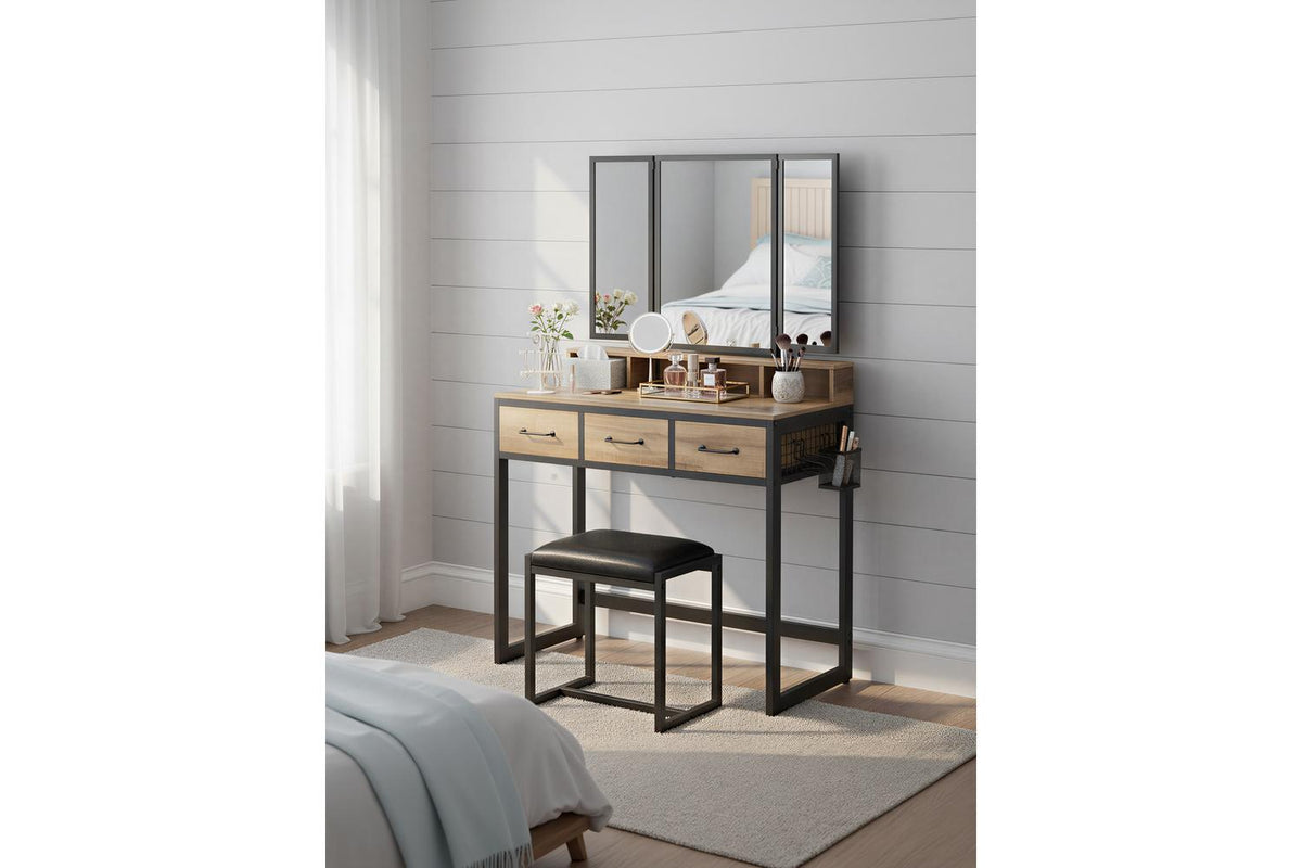 Vasagle Vanity Table | Vanity Table | Wood Chipboard And Steel | 90cm-5