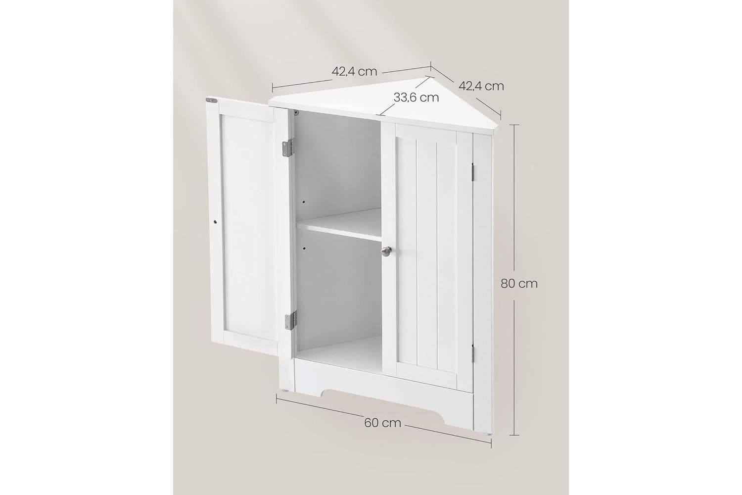 Vasagle Storage Cabinet | Bathroom Storage Cabinet | Cloud White-3