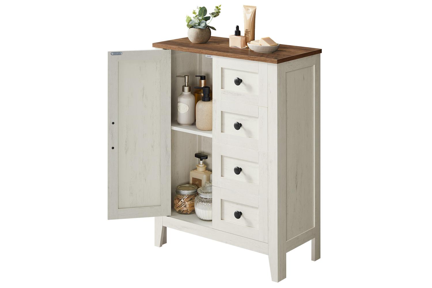 Vasagle Storage Cabinet | Bathroom Storage | Mdf & Particleboard | Freestanding-2
