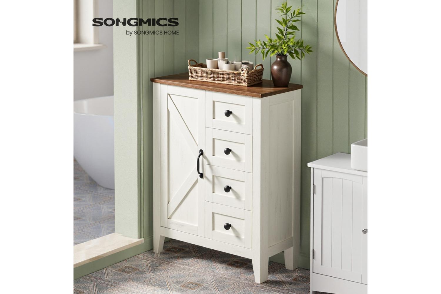 Vasagle Storage Cabinet | Bathroom Storage | Mdf & Particleboard | Freestanding-4