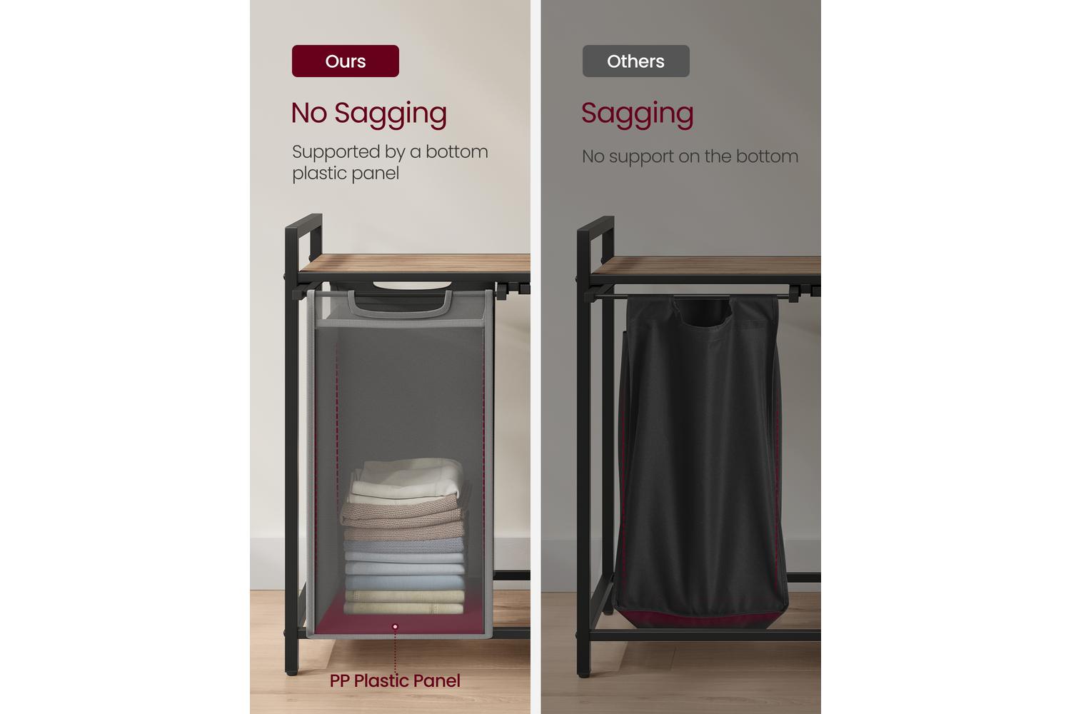 Vasagle Clothes Hangers | Laundry Basket | Mdf & Steel | 73 X 33 X 72 Cm-5