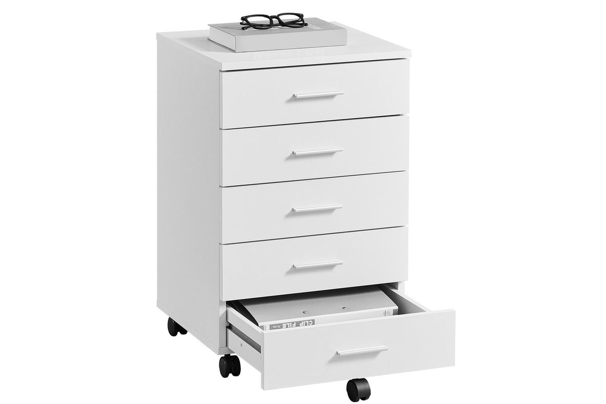 Vasagle File Cabinet | Rolling Storage Unit | Particleboard Mdf | 5 Drawer-2