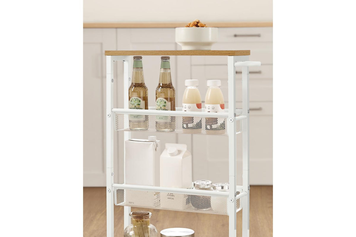 Vasagle Rolling Cart | Trolley | Particleboard And Steel | 13 X 45.4 X 77 Cm-4