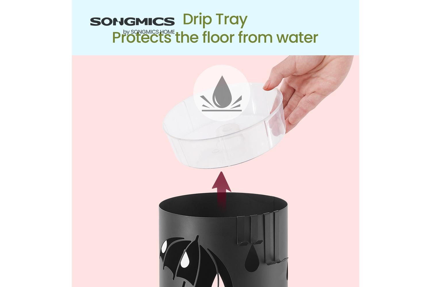 Songmics Umbrella Holder | Umbrella Stand | Metal | 17 X 41 Cm-4