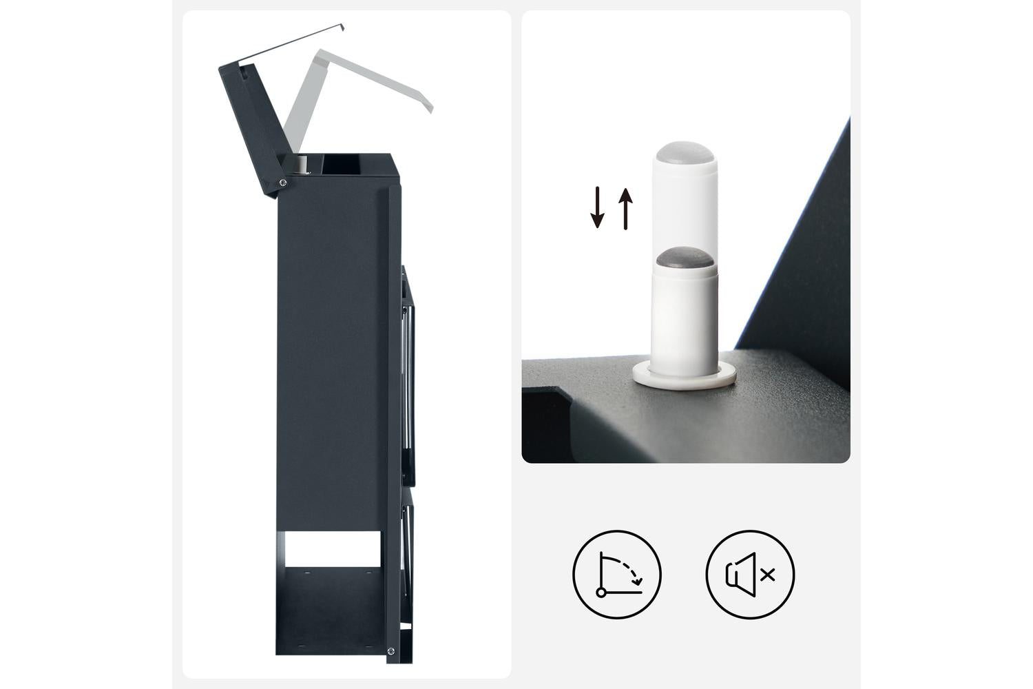 Songmics Mail Box | Wall Mounted Letterbox | Powder-coated Galvanised Steel | Anthracite Grey-5