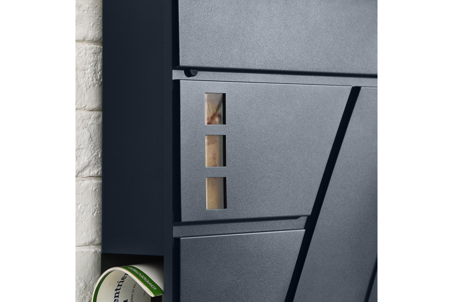 Songmics Mail Box | Wall Mounted Letterbox | Powder-coated Galvanised Steel | Anthracite Grey-6