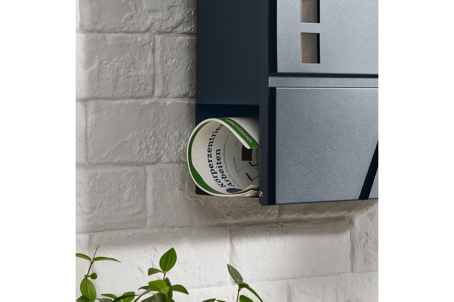 Songmics Mail Box | Wall Mounted Letterbox | Powder-coated Galvanised Steel | Anthracite Grey-8