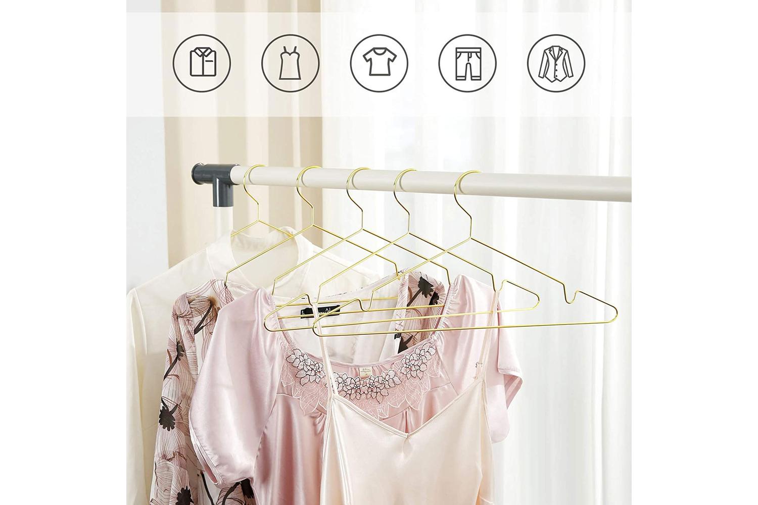 Songmics Metal Hanger | Clothes Hanger | Chrome-plated Metal | 42cm-2