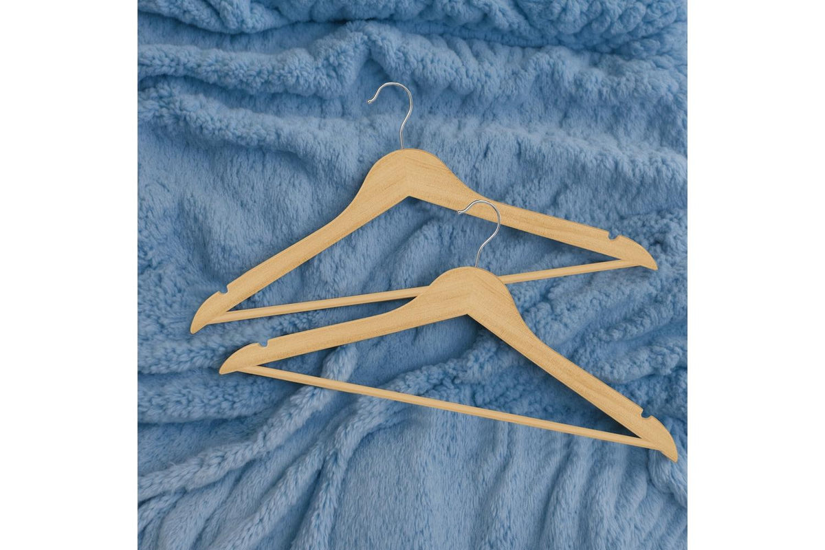 Songmics Wooden Hangers | Clothes Hangers | Birch Wood | 43 X 21 Cm-5