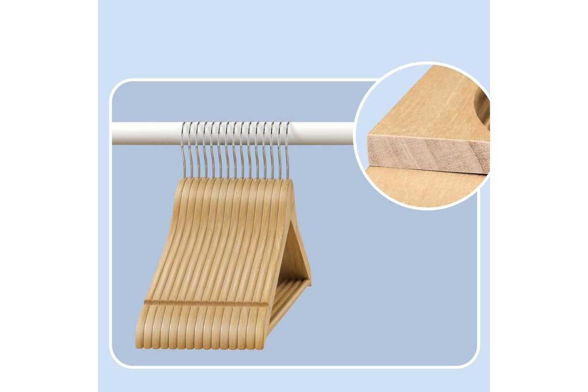 Songmics Wooden Hangers | Clothes Hangers | Birch Wood | 43 X 21 Cm-7