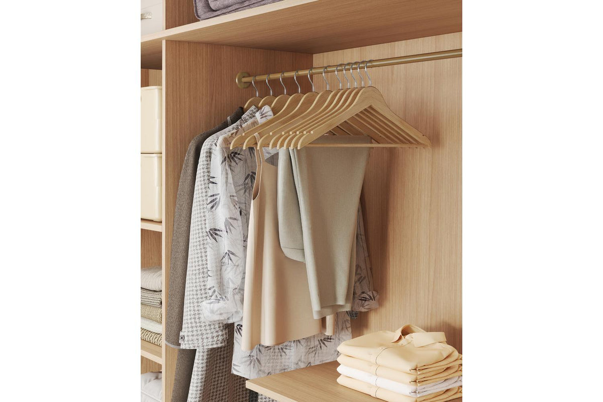 Songmics Wood Hangers | Clothes Hangers | Birch Wood | 43 X 21 Cm-2