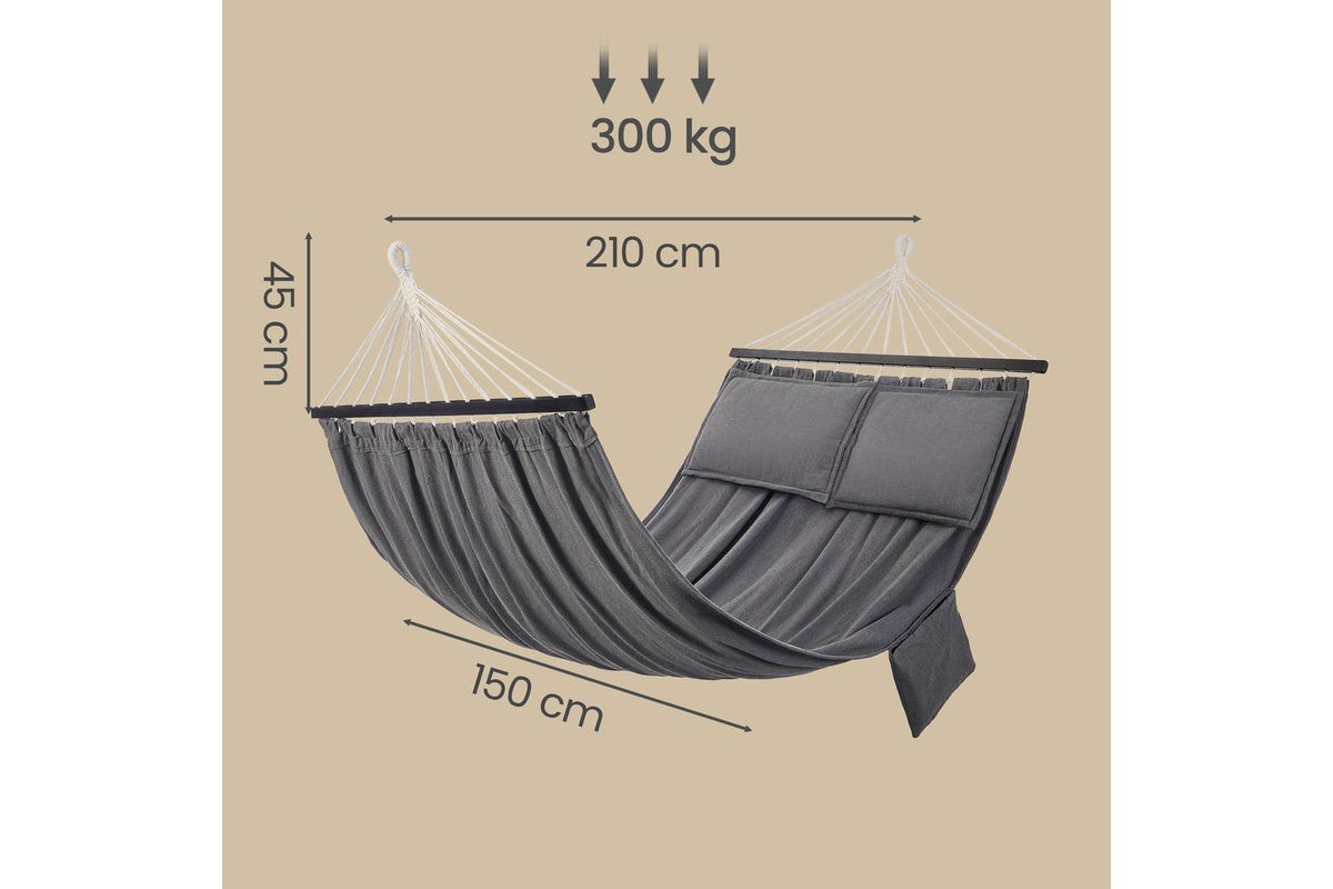 Songmics Hammock | Double Hammock | Cotton Polyester | 210 X 150 Cm-3