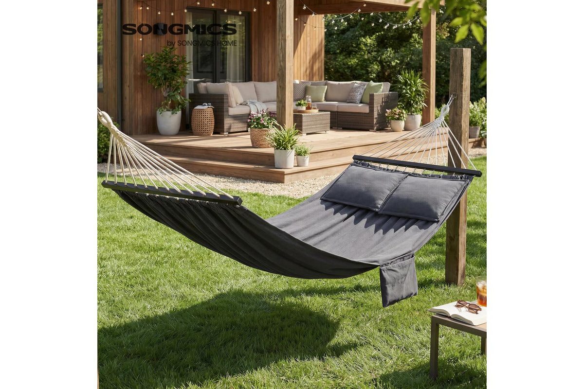 Songmics Hammock | Double Hammock | Cotton Polyester | 210 X 150 Cm-4