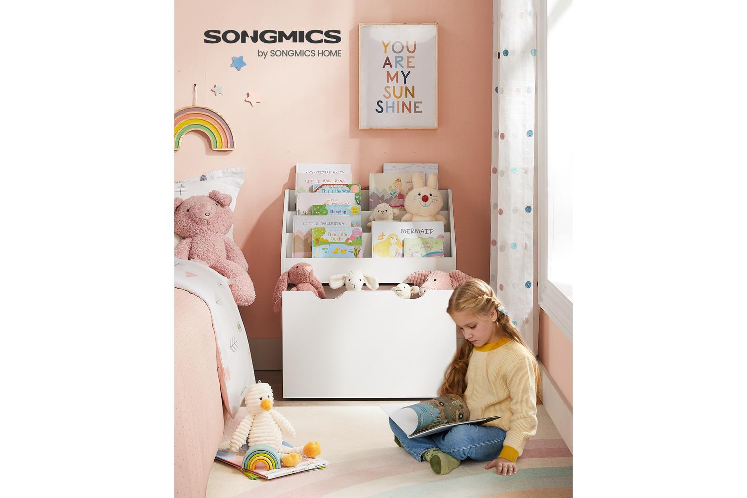 Songmics Toy Storage Shelf | Kids Storage Organiser | Mdf & Particleboard | 29.5 X 62.5 X 70 Cm-2