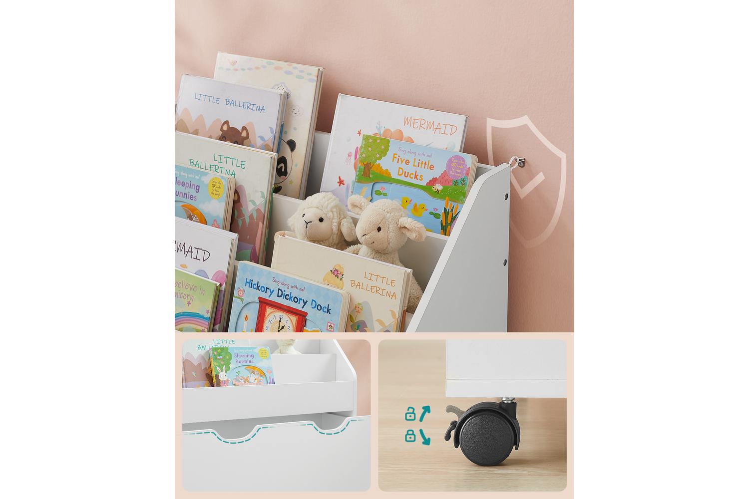 Songmics Toy Storage Shelf | Kids Storage Organiser | Mdf & Particleboard | 29.5 X 62.5 X 70 Cm-5