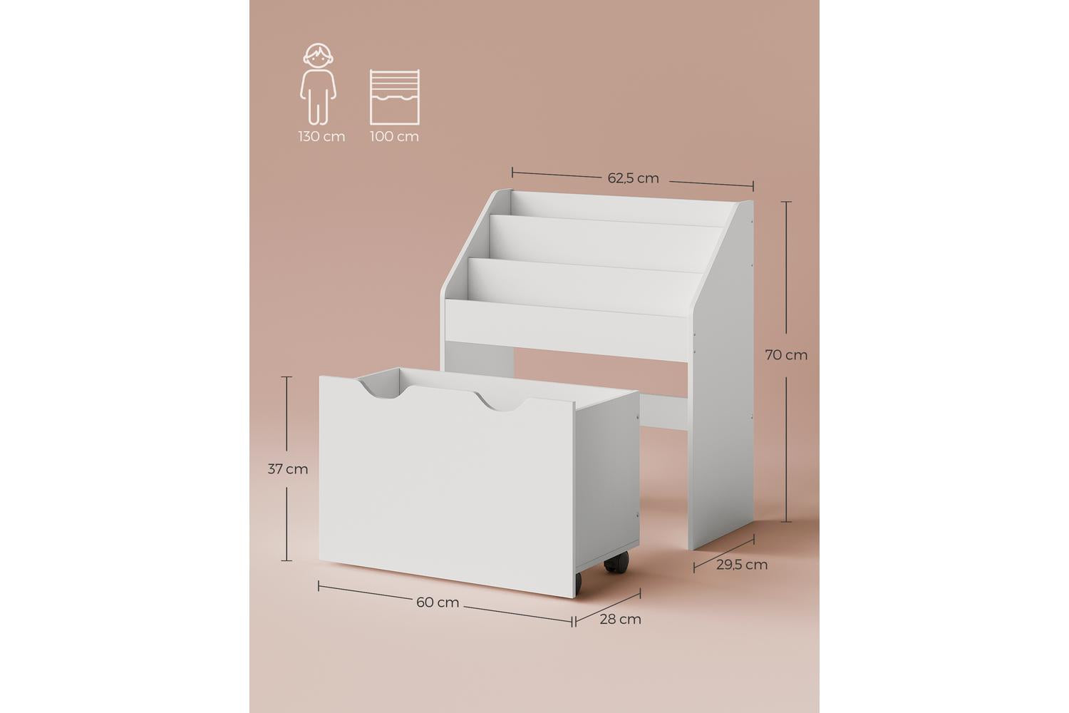 Songmics Toy Storage Shelf | Kids Storage Organiser | Mdf & Particleboard | 29.5 X 62.5 X 70 Cm-6