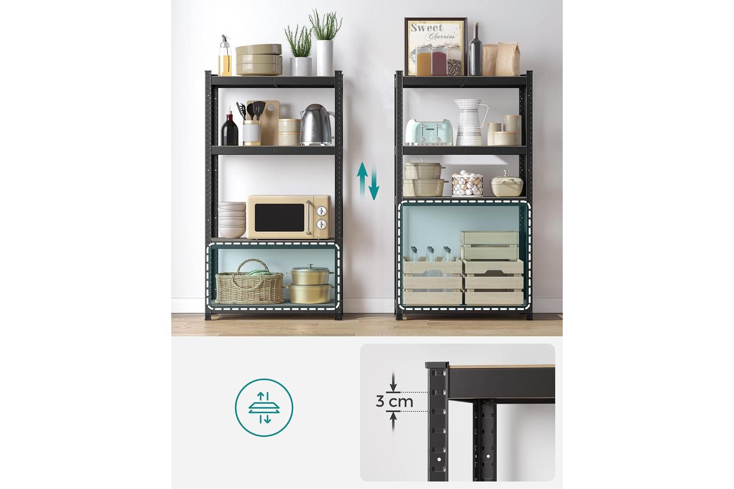 Songmics Shelving Unit | Garage Shelving | Steel Frame | 40 X 80 X 160 Cm-5