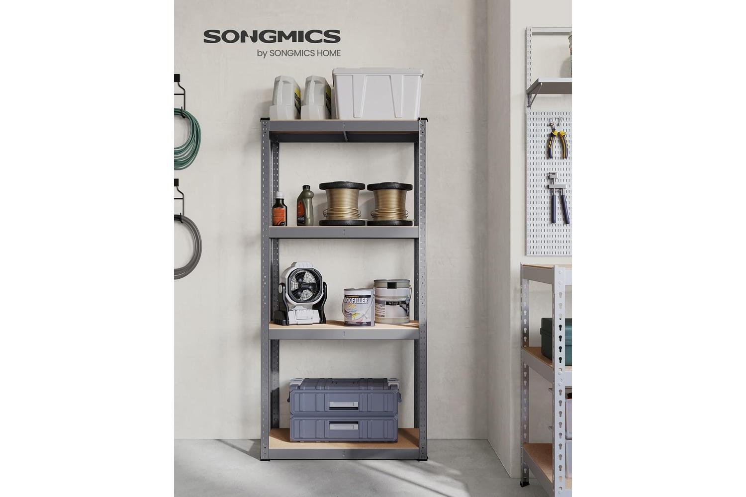 Songmics Shelving Unit | Garage Shelving | Steel & Mdf | 40 X 80 X 160 Cm-4