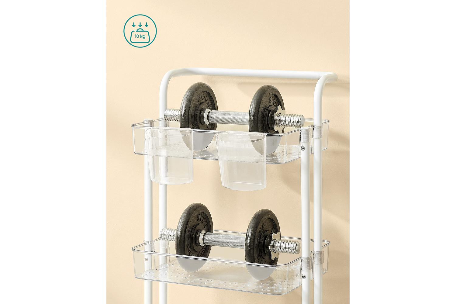 Songmics Storage Cart | Trolley | Plastic And Steel | 3 Tier-5