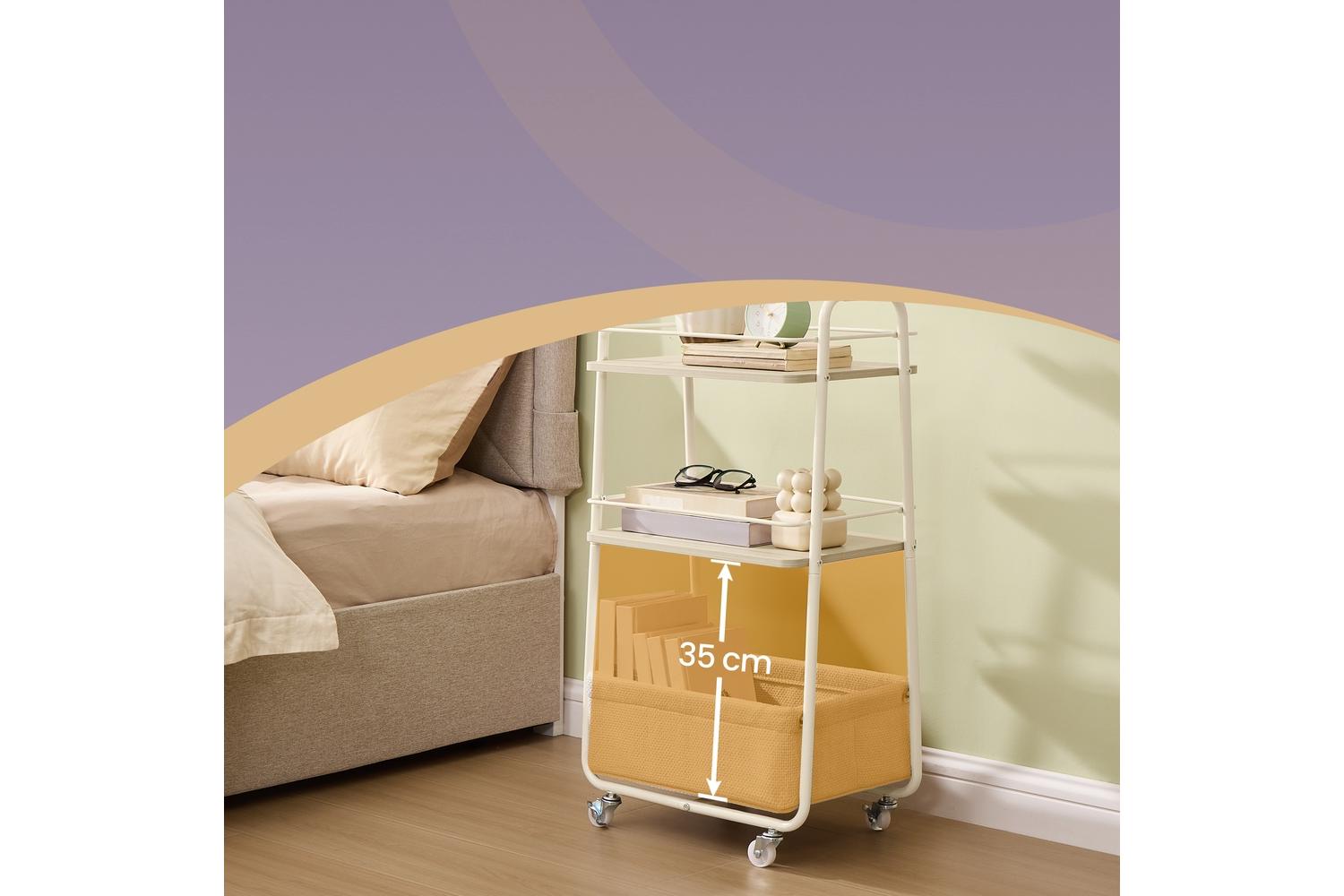 Vasagle Storage Cart | Trolley | Fabric & Steel | 3-tier-7